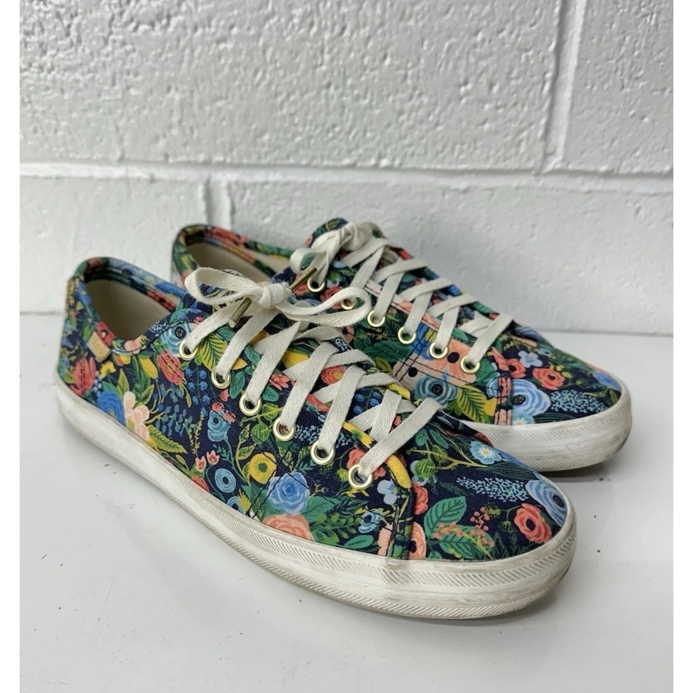 Keds x Rifle Paper Co. Lourdes Sneakers Dark Floral / Women's Size 8.5